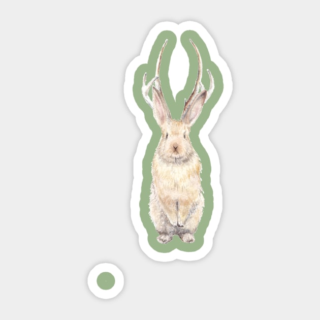 Jackelope Sticker by wanderinglaur